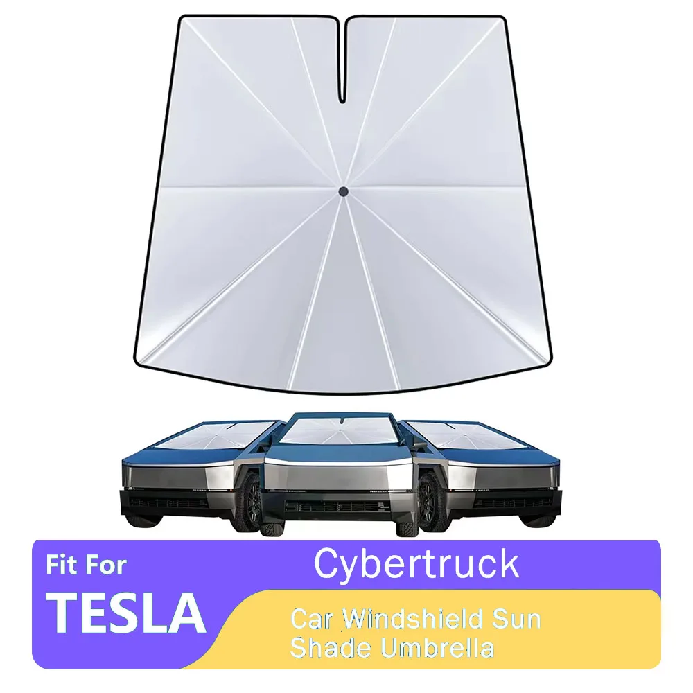 

Новый автомобильный зонт от солнца на лобовое стекло для Tesla Cybertruck 202320242025, солнцезащитный козырек, зонтик от солнца, авто аксессуары для интерьера