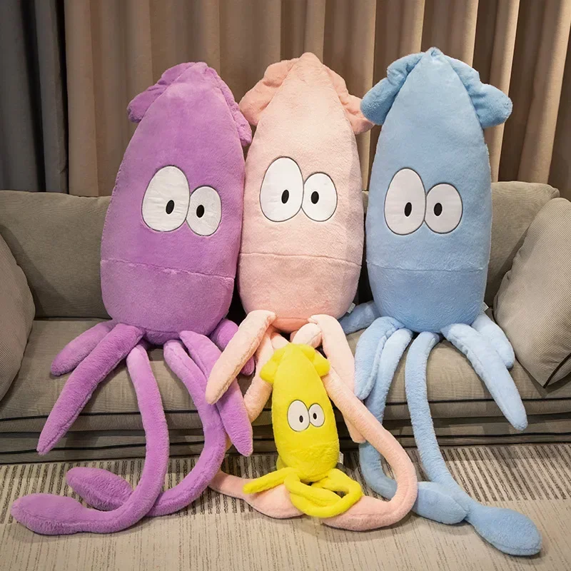 Simulation Octopus Doll 80-185cm Large Lifelike Cute Squid Plush Toy Stuffed Sea Animal Cuttlefish Pillow Infant Accessories