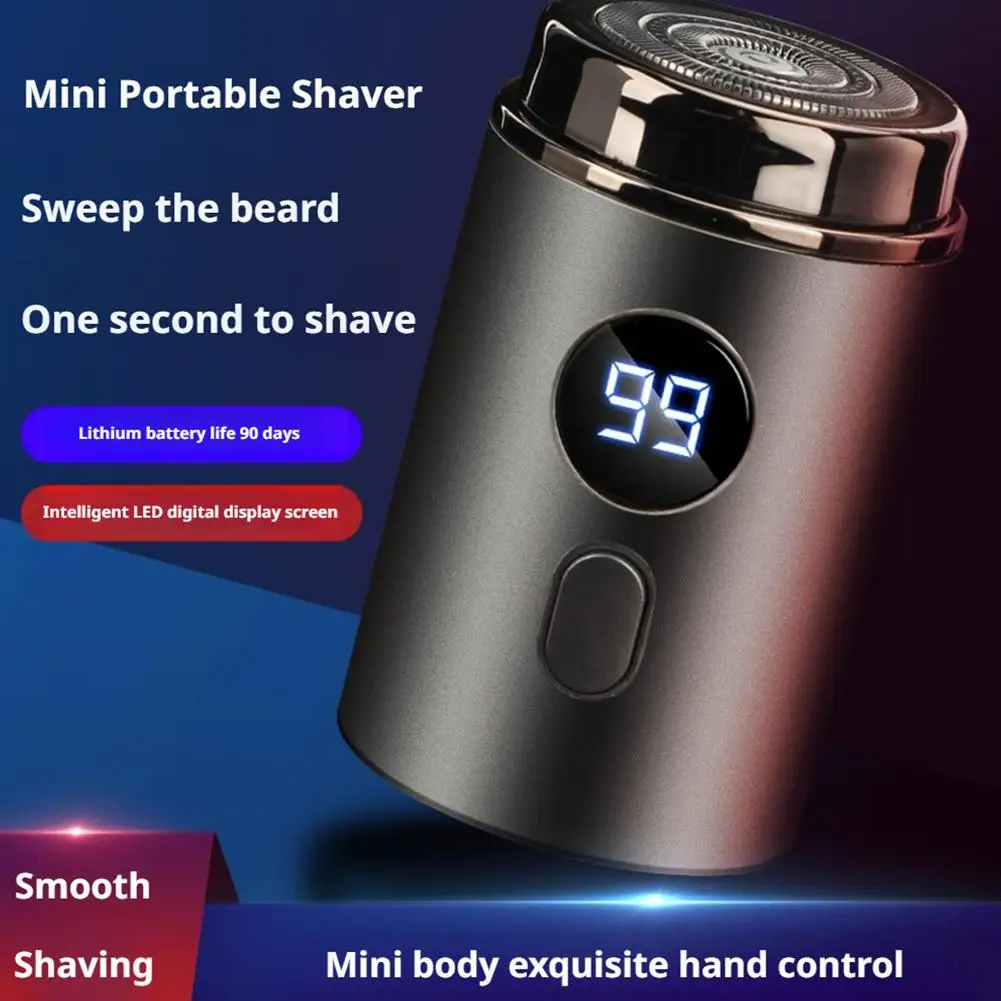 ماكينة حلاقة كهربائية صغيرة قابلة لإعادة الشحن للرجال والنساء - ماكينة حلاقة محمولة مع شاشة LED رقمية USB من النوع C لشحن السيارة والاستخدام المنزلي #4