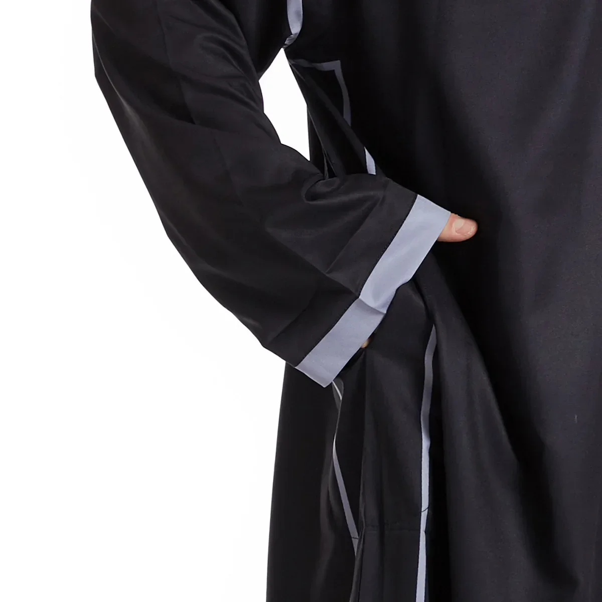 Eid Musulmano Uomini Jubba Thobe Mens Abito lungo con cappuccio Islamico Ramadan Abito lungo Saudi Musulman Indossare Abaya Caftano Dubai Abito arabo