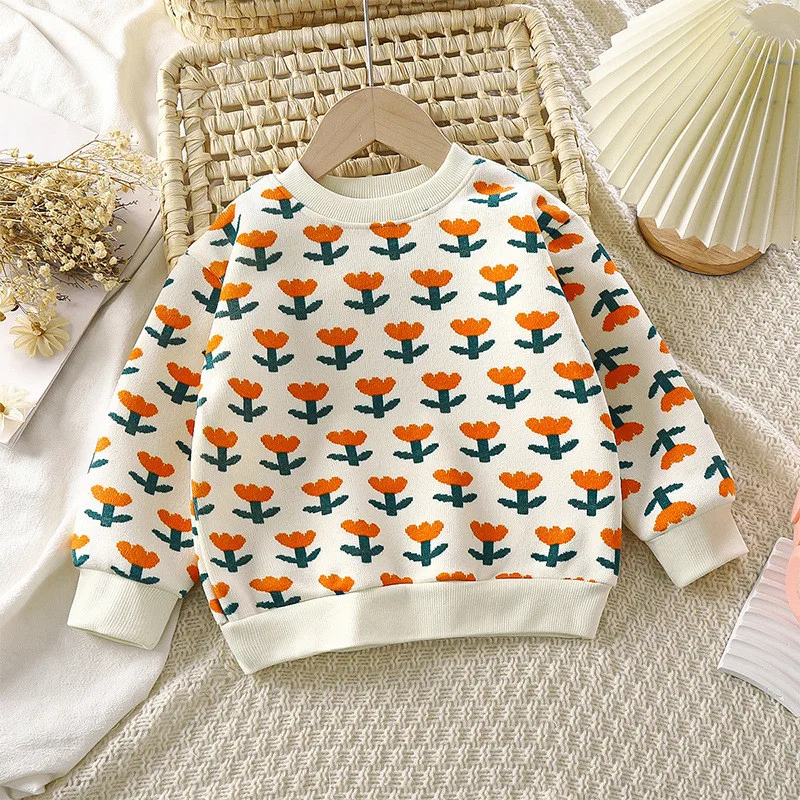 2024 New Autumn Winter Baby Boy Girl Knitted Sweater Warm Cartoon Children\'s Sweater Fashion Long Sleeves Baby Christmas Clothes