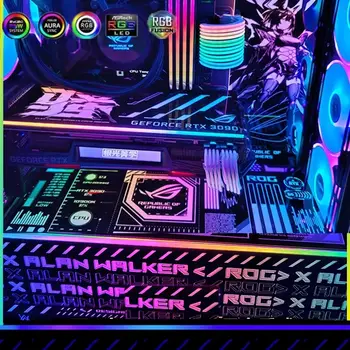 Přizpůsobená zadní deska skříně, světelná deska a boční panel GPU, kryt RGB skříně, barevný 5V AURA SYNC MOD pro grafickou kartu, DIY 6 nejlepší prodej barevný grafický procesor - №5