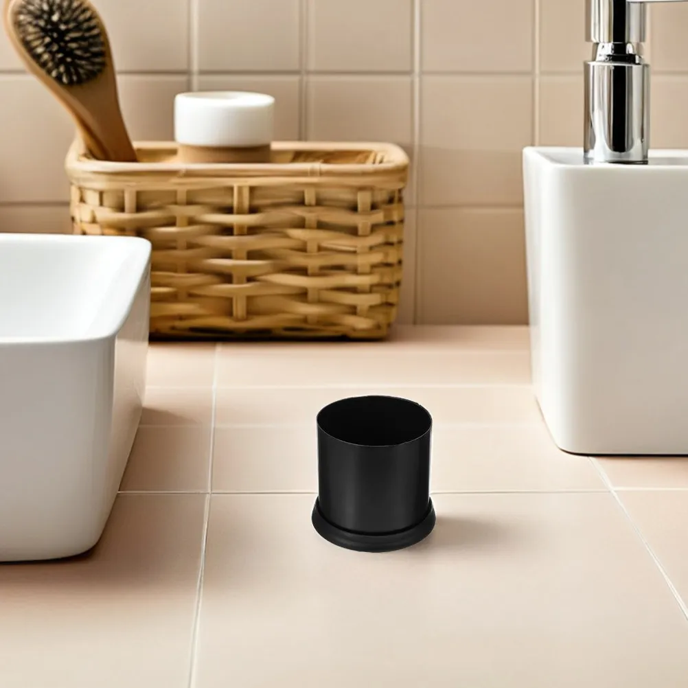 2Pcs Toilet Plastic Stable Round Bottom Anti-Splash Holder Black Bathroom Cleaning Supplies Cleaning Brush Cup