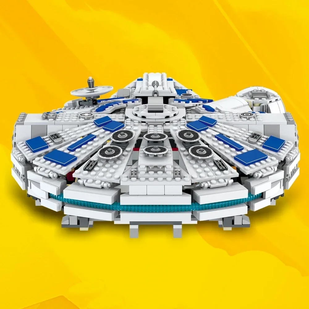 In Stock Millennium Spaceship Falcon Building Blocks Model Compatible 75212 Adult Building Brick Toy  Children Birthday Gift