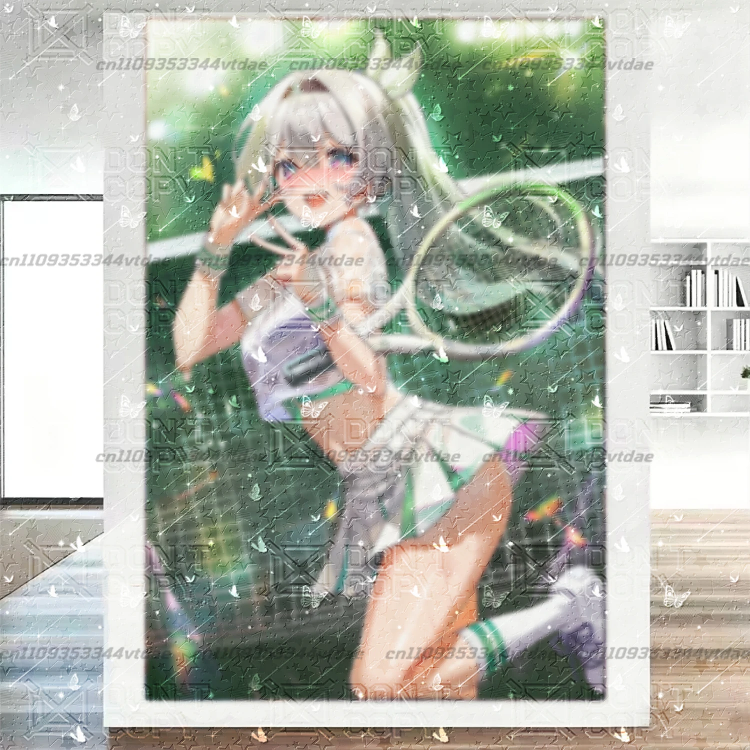 Firefly Vertical Tapestry Wall Hanging Tennis Sport Outfit Character Art Background Cloth Bedroom Dorm Home Dec
