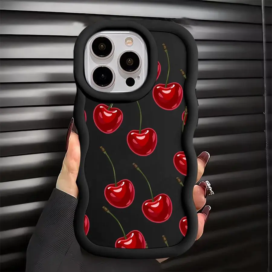 حافظة لهاتف Xiaomi Redmi Note 10 9S 13 Pro Plus 14 Pro 8 9 10S 12 11 غطاء هاتف ناعم نمط الكرز #2