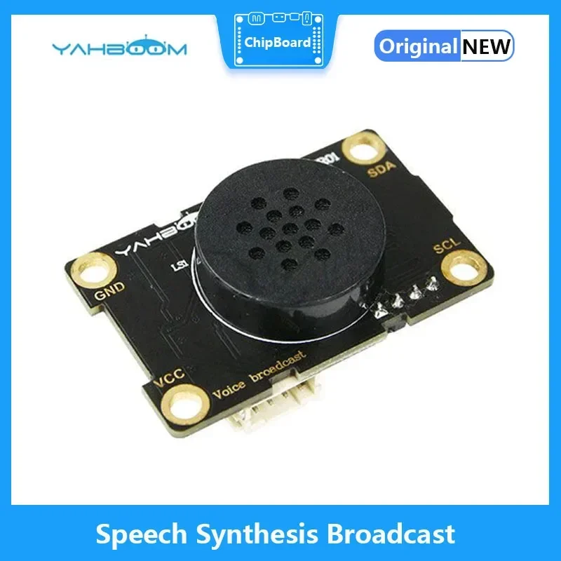 Yahboom UNO Raspberry Pi Spraaksynthese Broadcast Module Compatibel met Alligator clip/DuPont lijn/PH2.0 Kabel MP3 Luidspreker
