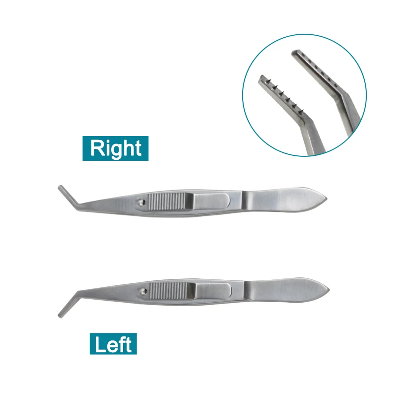 

Two Type Choices Stern-Castroviejo Fixation Tweezers Surgical Forceps Stainless Steel Eyelid Tools