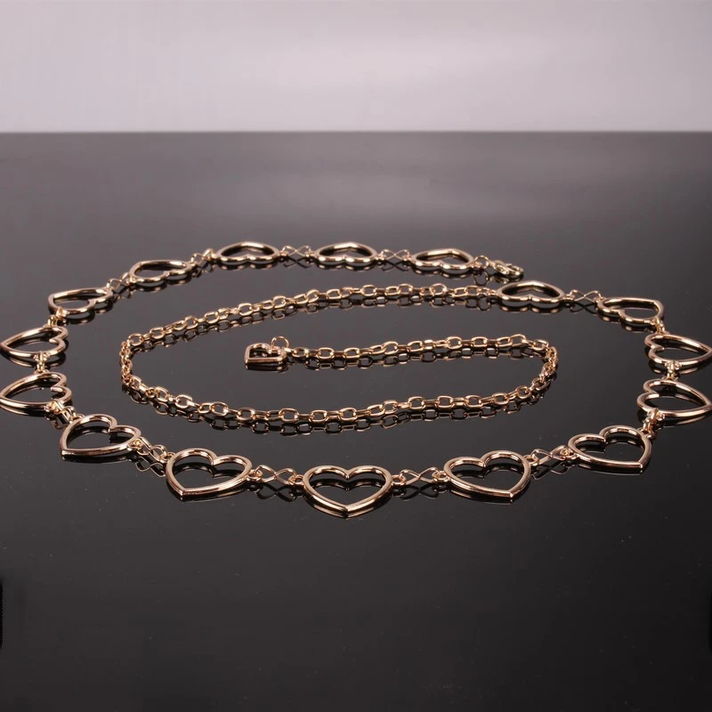 Damenmode Herzförmiger Metall-Taillengürtel Taillenband-Accessoires – Detail 7