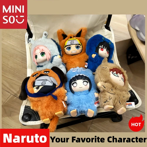 MINISO Naruto caja ciega Shippuden fiesta serie peluche adorno hecho a mano juguete colección regalo personaje animado cara muñeca