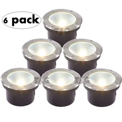 6PACK Waterproof 10W12W 15W 18W LED Garden Buried AC85-265V Outdoor Recessed Deck Light Underground Lamp Sidewalk Lighting DC12V