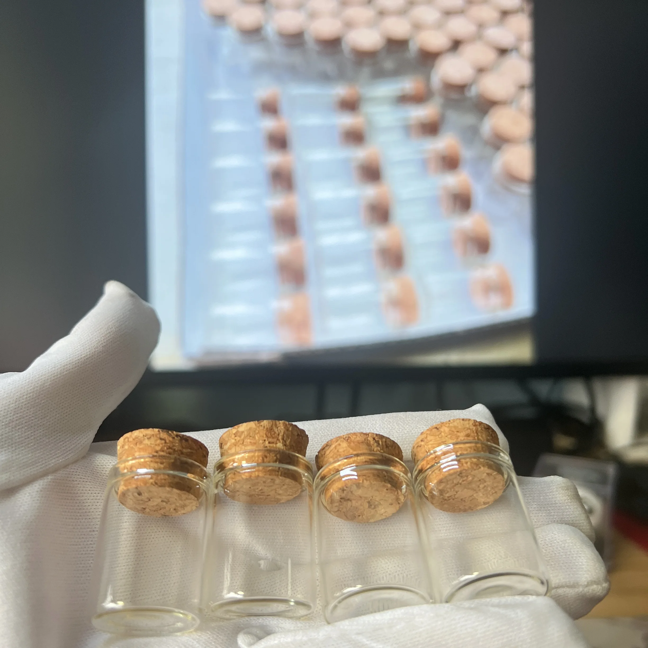 50/100 PCS 5ml Dia 22mm Mini Glass Bottles Cork 22×30mm Tiny Wishing Glass Jars DIY Crafts Party Gift Vials Small Container