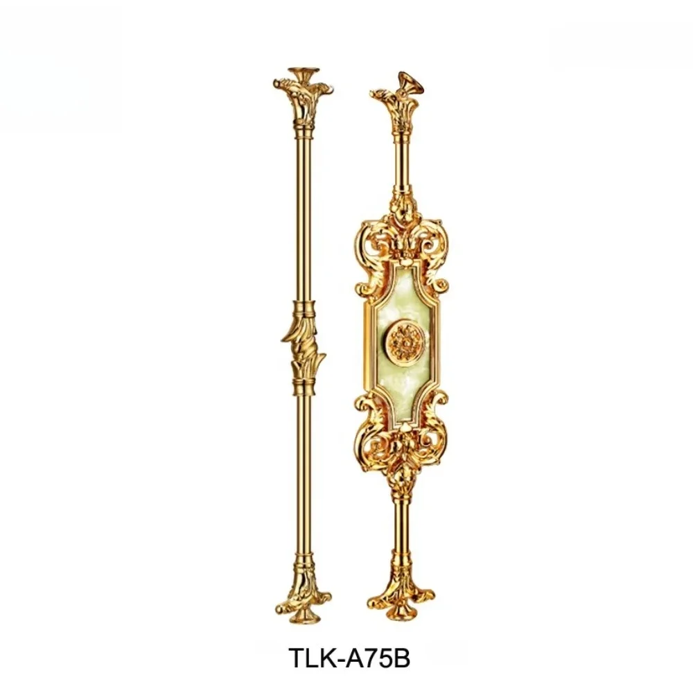 High-end Luxury Brass With Jade Gold Decorative Railing