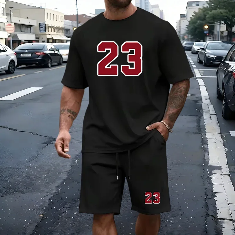 

Mens T-Shirt Tracksuit Sports Printing Casual Sportswear Outdoor Gym Jogging Adult Clothes Summer Comfort Short Sleeves Shorts