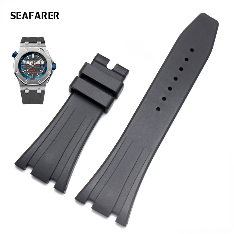 Rubber Watch Strap for AP Aibi Royal Oak15400 26331 15500 Waterproof Soft Comfortable Silicone watchband Accessories 27 28mm