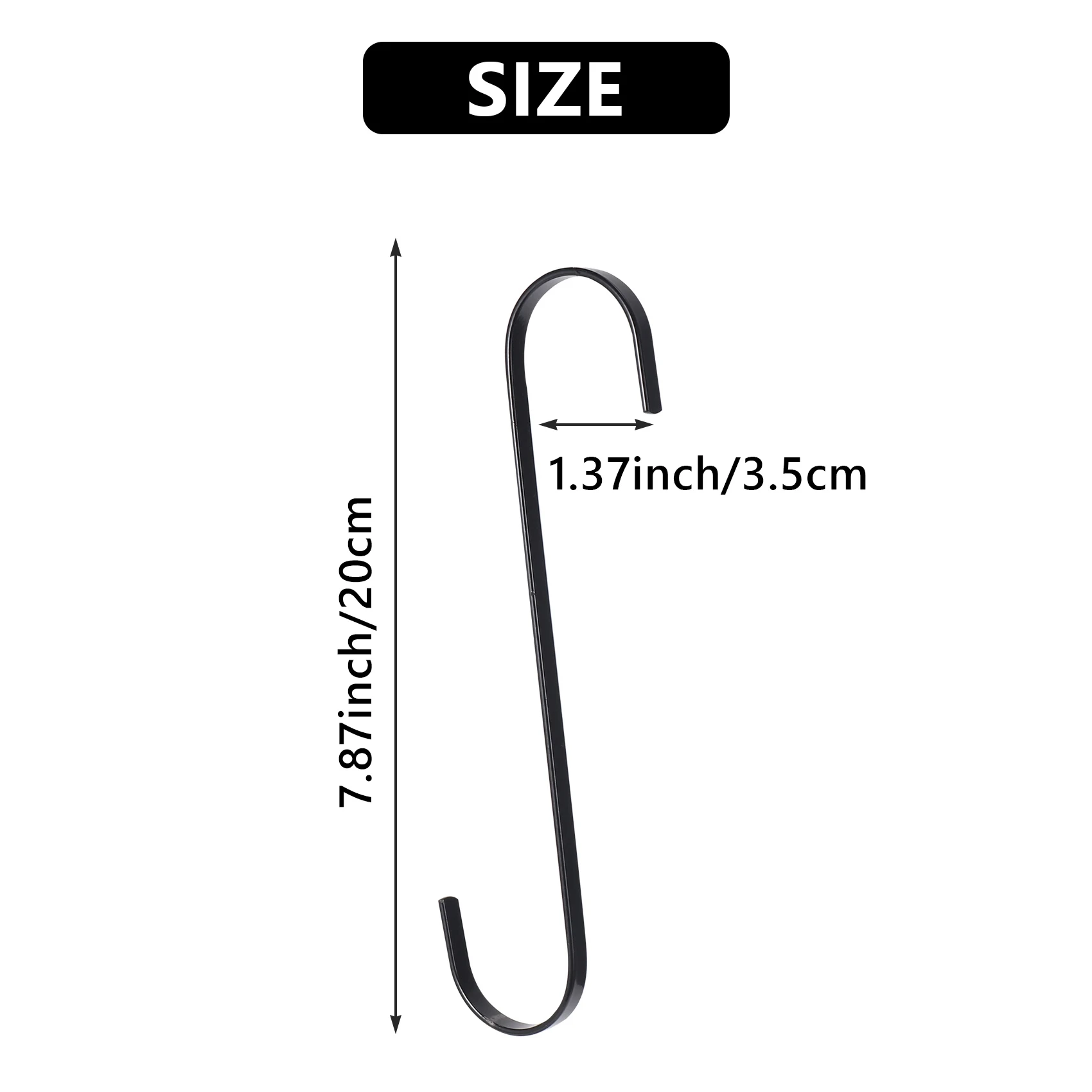 10 Pack Extra Large 10 Inch Long S Hooks for Hanging Plant,Basket,Tree Branch,Closet,Garden,Pergola,Indoor Outdoor Uses CX