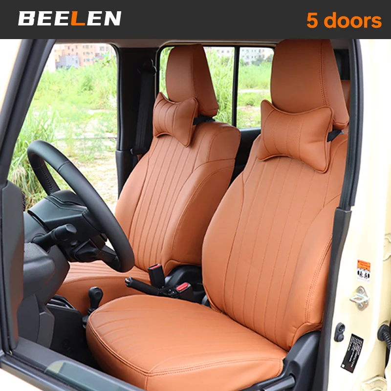 Nappi material For jimny 5 doors accessories waterproof PU Leather Full Set car seat cover for Suzuki Jimny 2023 2024 5door