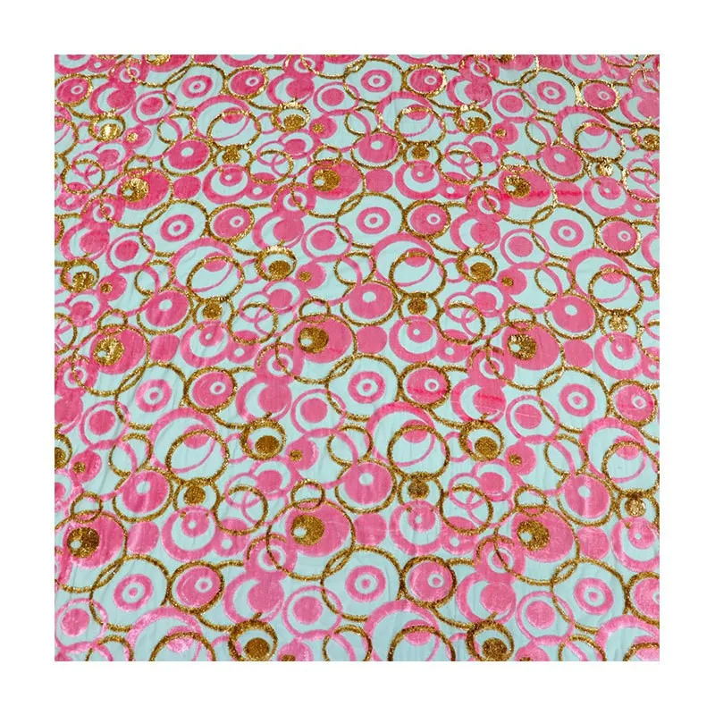 ผ้าไหมวิสโคสลายแจ็คการ์ดเนื้อนุ่มแบบกำมะหยี่ สำหรับตัดชุดกี่เพ้าระดับไฮเอนด์