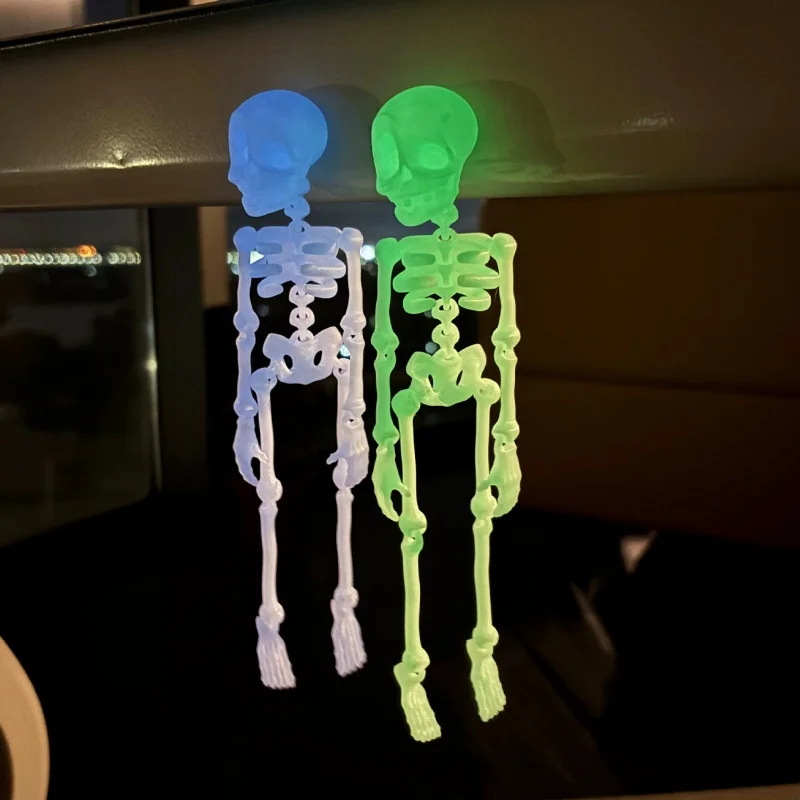

New 3D Printed Skeleton Figurine - Rotatable Movable Joint Fidget Toy, Fun Ornament for Adults Kids Halloween & Desktop Decor