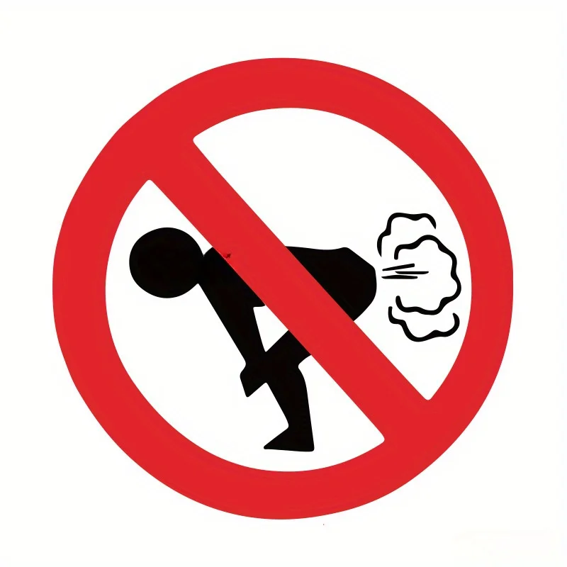 Funny No Farting Car Sticker Humorous Auto Decal For Vehicle Exterior Durable Self-adhesive-Wall Stickers
