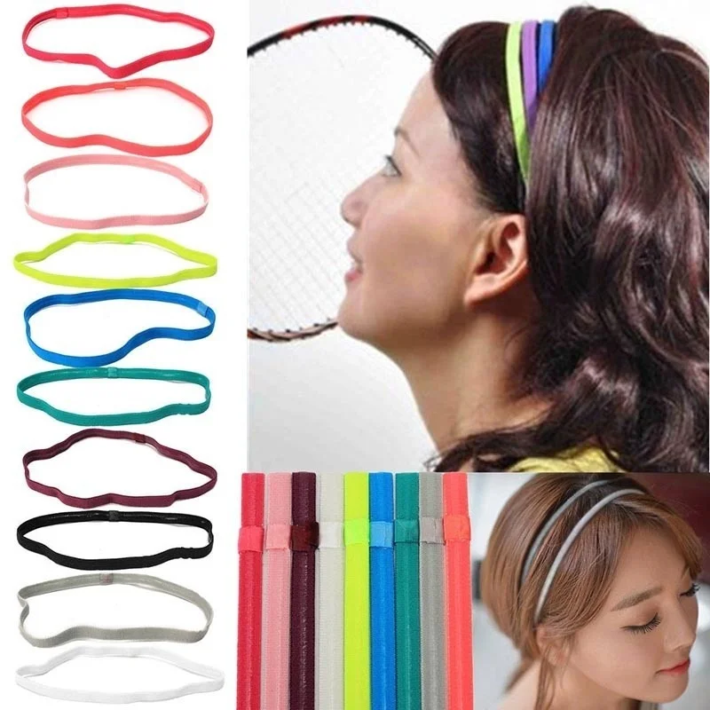 Sweatband antiderrapante elástico para homens e mulheres, Yoga Hairband, Headband de esportes, Running Fitness Headbands, Stretch, Gym Headbands