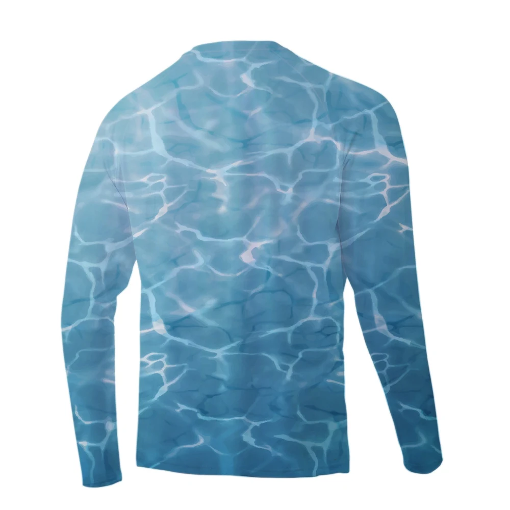 Water Ripples Pattern Fishing Jeresy Customizing No Stock Custom Your Own Design Fishing Wear Sports Warmup Jersey