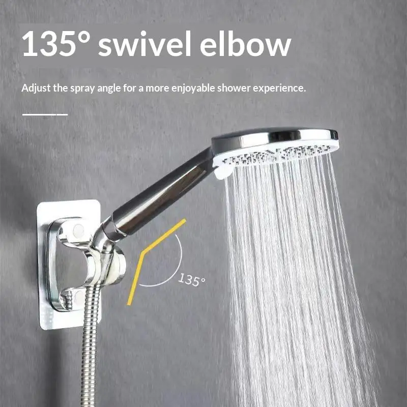 ABS Shower Head Elbow Adapter G1/2 Thread Leakproof Adjustable Extension Connector for Handheld Bathroom Shower Fixture Upgrade