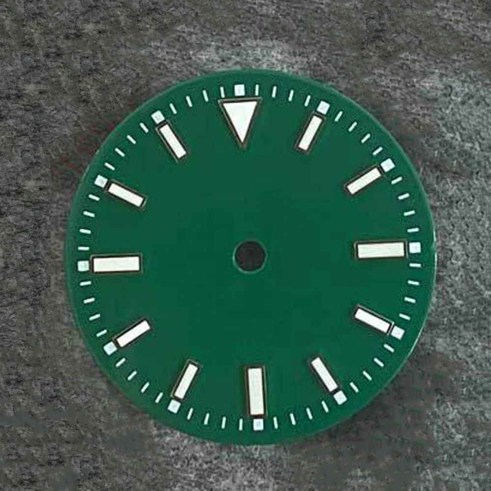 For NH35/8215 29mm Modified watch accessories no logo green glow luminous dial suitable for Japanese NH35/ETA2836/8215 movement