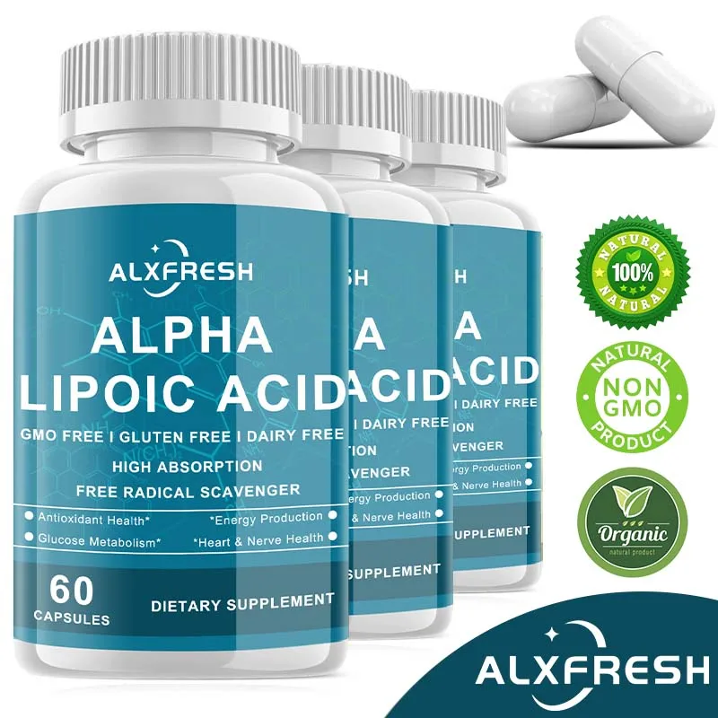 

Alpha-lipoic Acid Capsules For Improve Glucose Metabolism Insulin Nervous Liver Have Anti-aging Beauty Weight Management Effects