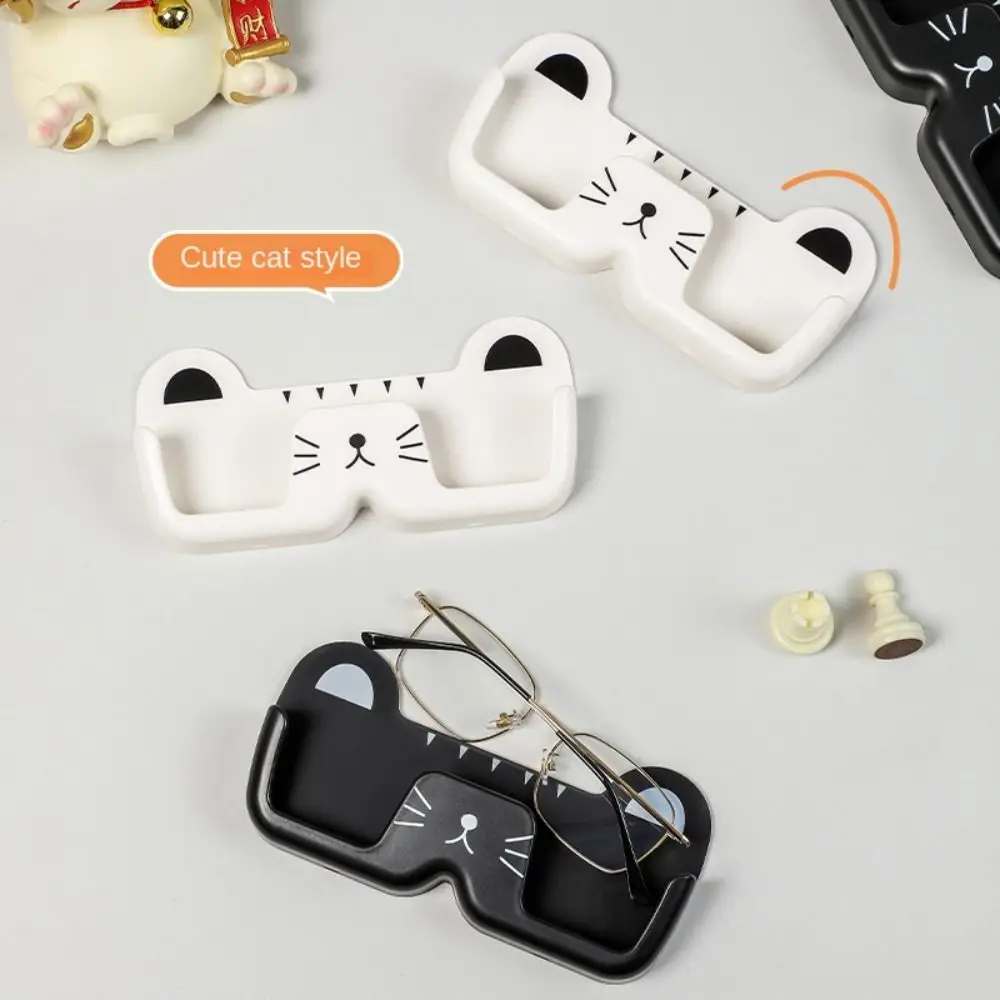 Cute Cat Sun-glasses Display Holder Punch-free Wall Mounted Glasses Storage Rack Home Tidying Wardrobe Decoration