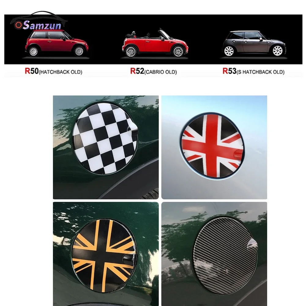 

For MINI One JCW S R50 R52 R53 Car Fuel Tank Cap Cover Petrol Tank Sticker Gas Oil Tank Decals Exterior Protector Accessories