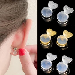 10pcs Heart Silicone Earring Lifter Love Earring Backs for DIY Hypoallergenic Heavy Studs Secure Replacement Jewelry Making