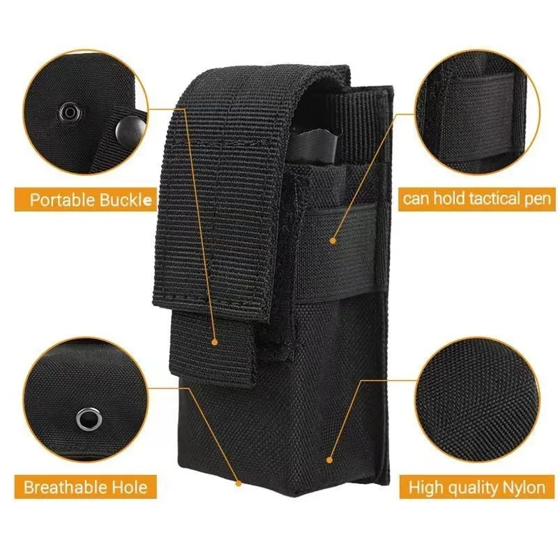 M5 Tactical Flashlight Bag for Outdoor Military Fans, Small Single-Piece Tool Bag, Molle Accessory Pouch