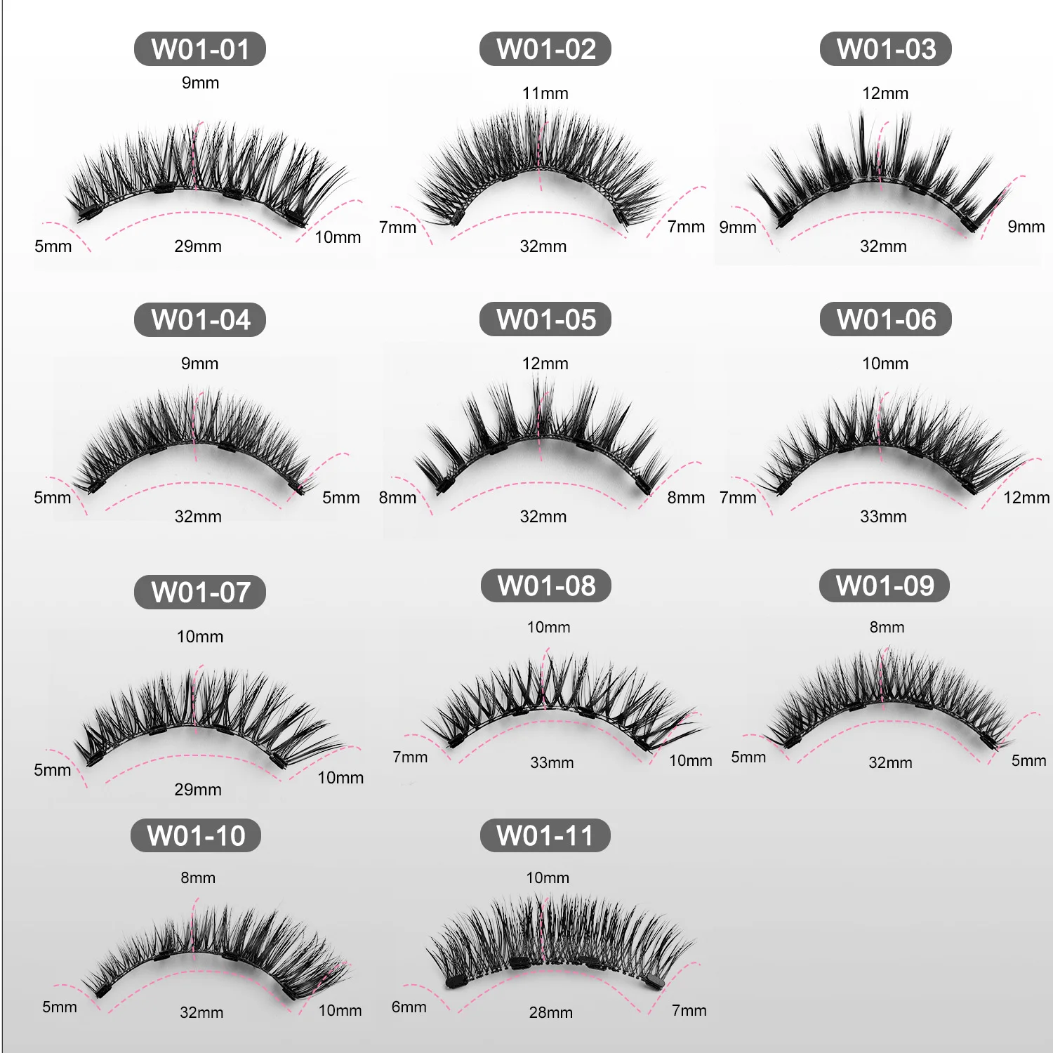 2 ペア磁気まつげ 3D ナチュラルつけまつげ再利用可能な簡単な着用アイメイクセット接着剤不使用まつげ