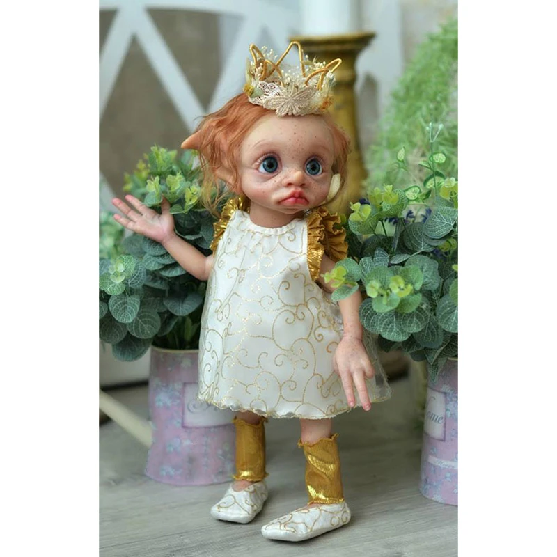 

17inch Full Body Vinyl Silicone Reborn Doll Kit Tinky Fairy Doll Elf Lifelike Soft Touch Collectible Limited Edition Doll Kit