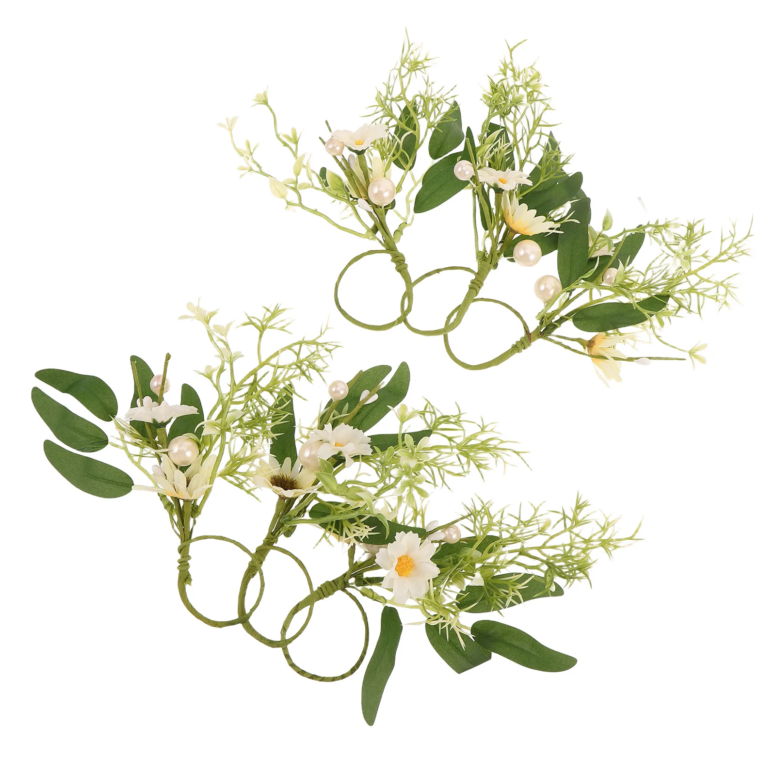 

6Pcs Napkin Rings Floral Napkin Holder Leaf Flower Design Spring Party Decoration Valentine Wedding Dinner Table Serviette Rings