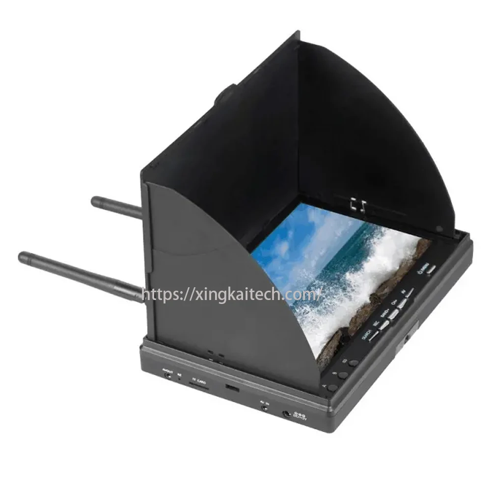 

FPV 5.8GHz 7Inch LCD Monitor Dual Receiver 40Channels Display Screen Receiver Monitor for FPV Drone Quadcopter