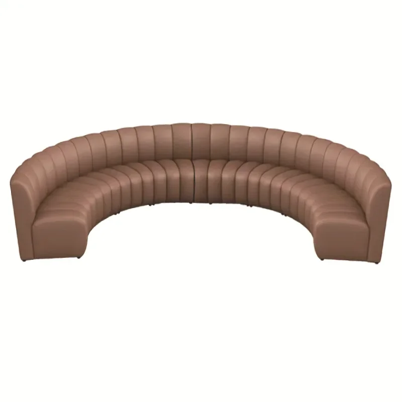 Fashion new curved creative sofa, bar KTV office hotel multi-person negotiation leisure leather sofa 5 groups