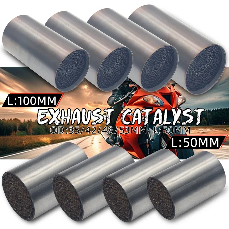 35/42/45/48/50/53MM Universal Motorcycle  Front Mid End Catalyst DB Killer for Exhaust Muffler Silencer Noise Sound