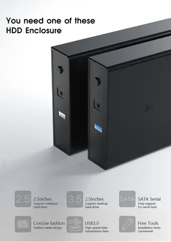 USB 3.0 3.5인치 HDD SATA 외장형 하드 드라이브 케이스 박스 리더 지원 10TB 하드 드라이브 인클로저 PC Lapop용 고속 어댑터.