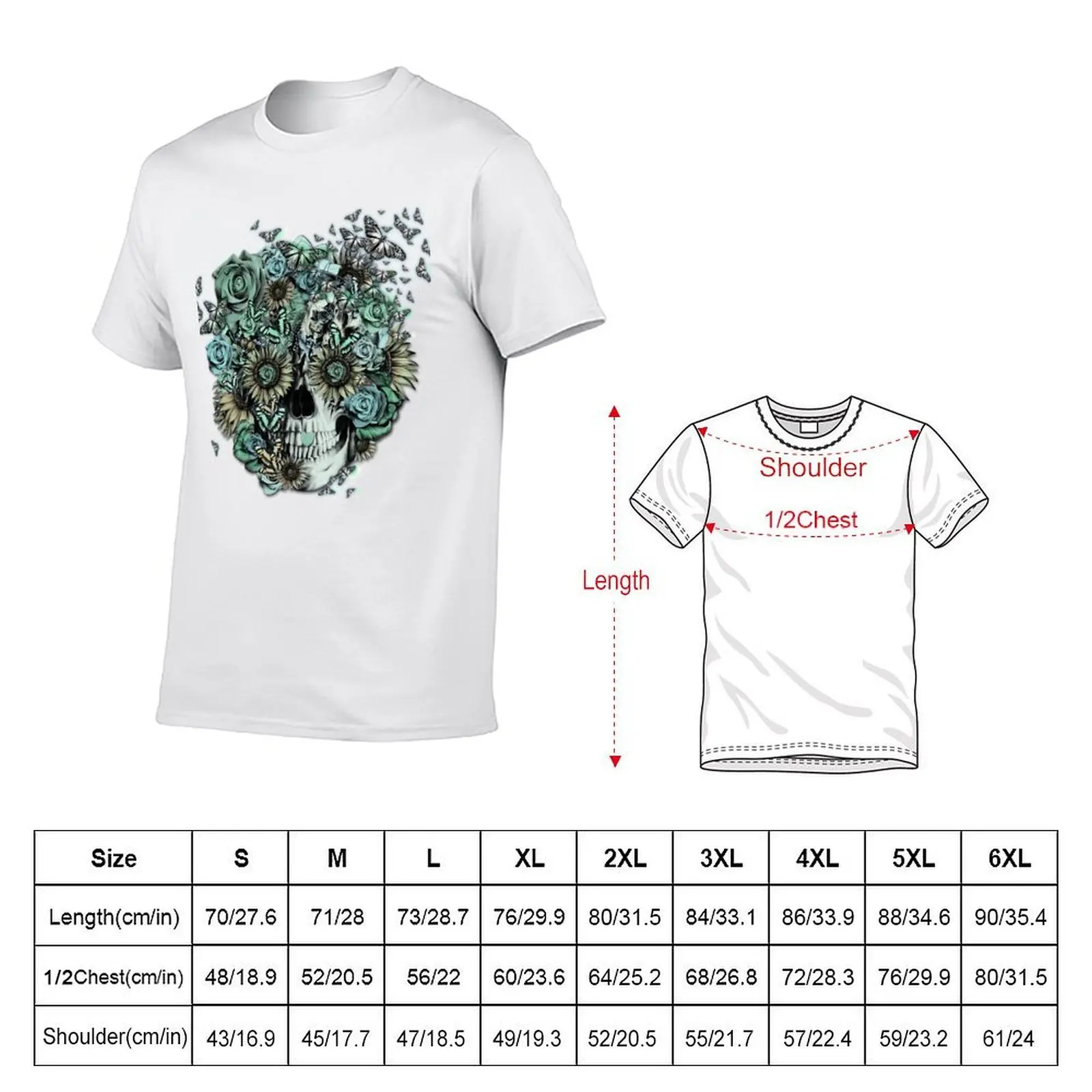 Constant, sunflower skull T-Shirt t shirts for man graphic vintage man t shirt luxury t shirts for man graphic tees T-shirt