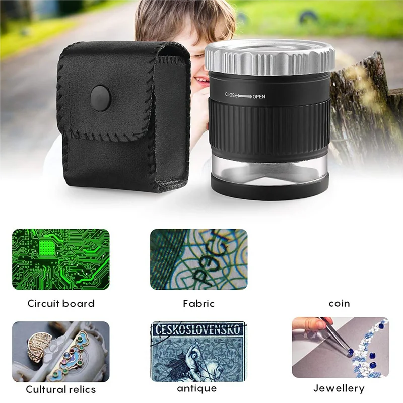 

M11K-30X Loupe Magnifier,Adjustable Length Magnifier,Foldable Jewelry Magnifier Glass For Textile Optical,Embroidery