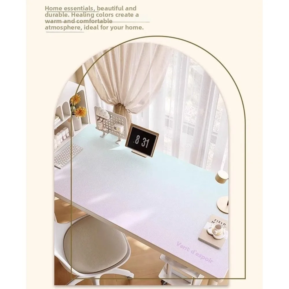 Mouse Blotter Pad Waterproof Desk Mat Non-Slip Oil-proof Desk Blotter Pad Dopamine Solid Color Large Table Mat Learning