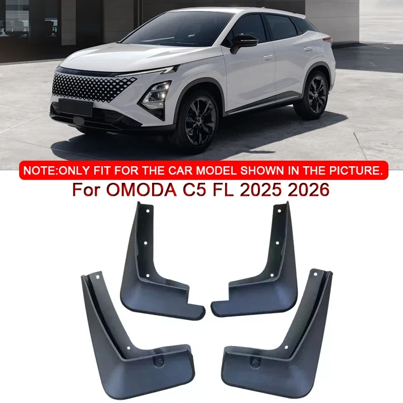 

4pcs/lot For OMODA C5 FL 2025 2026 2027 ABS Car Mud Flaps Splash Guard Mudguards MudFlaps Front Rear Fender Auto Accessories