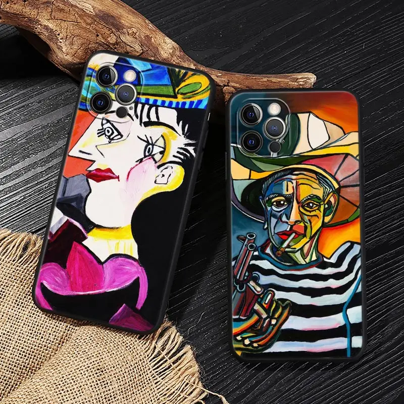 Abstract Art Painting Picasso Funda For iphone 14 Case For iPhone 11 12 13 Mini 14 Pro Max XS 15 7 8 Plus 15Pro Cases Soft Cover