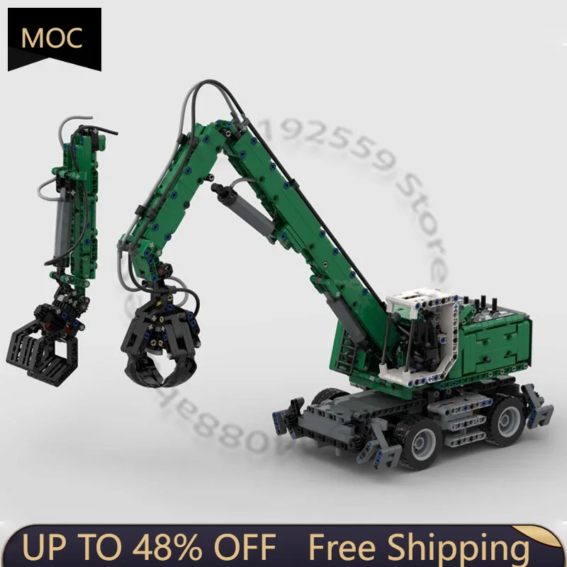 

1249 PCS Speedy Sports Car material handler 817E MOC Customize Modular Building Block Brick Creative DIY Boys Assembly Toy Gift