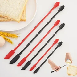 Mini Silicone Spatula Heat Resistant Long Handle Dual-Ended Scraper with Spoon Jam Spatulas Kitchen Gadget Kitchen Accessories