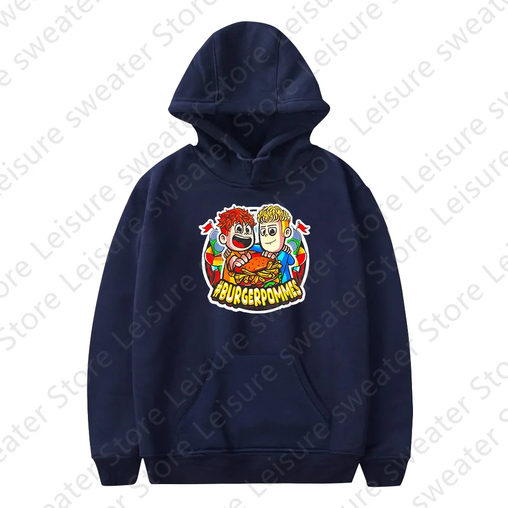 Htot Burgerpommes icrimax Hoodie Teenagers Boy girls child Hooded Anime Paulberger Sweatshirts Cool Kids Burgerpommes Clothes