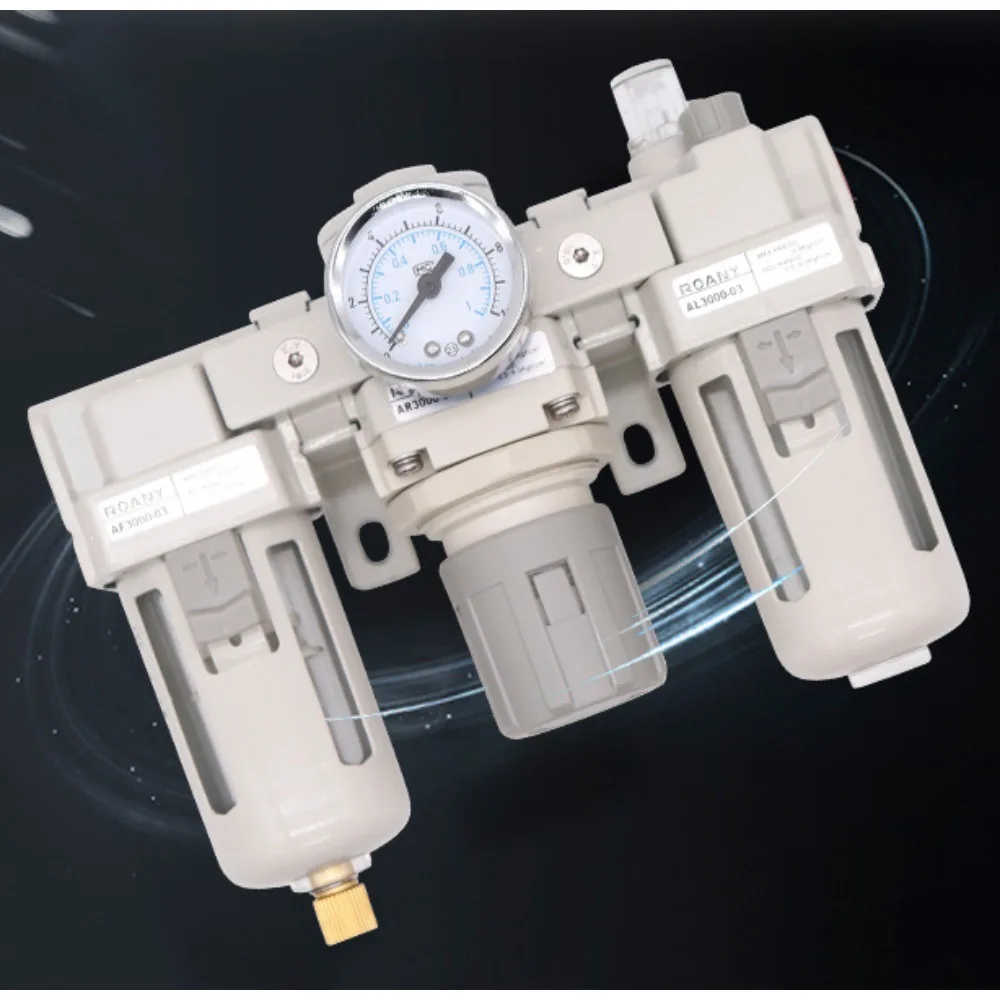 

SMC AC Style 3-in-1 Air Prep Unit Filter Regulator Lubricator 0-150PSI, Pneumatic FRL Assembly forCNCMachines & Industrial Tools