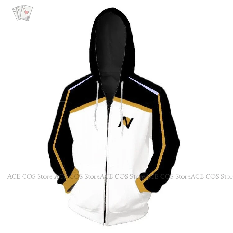 Re:Zero Natsuki Subaru Plus Size Men's Sports Pullover Costume – Zip-up Cardigan Sweatshirt, Anime Halloween Carnival Clothes view 2